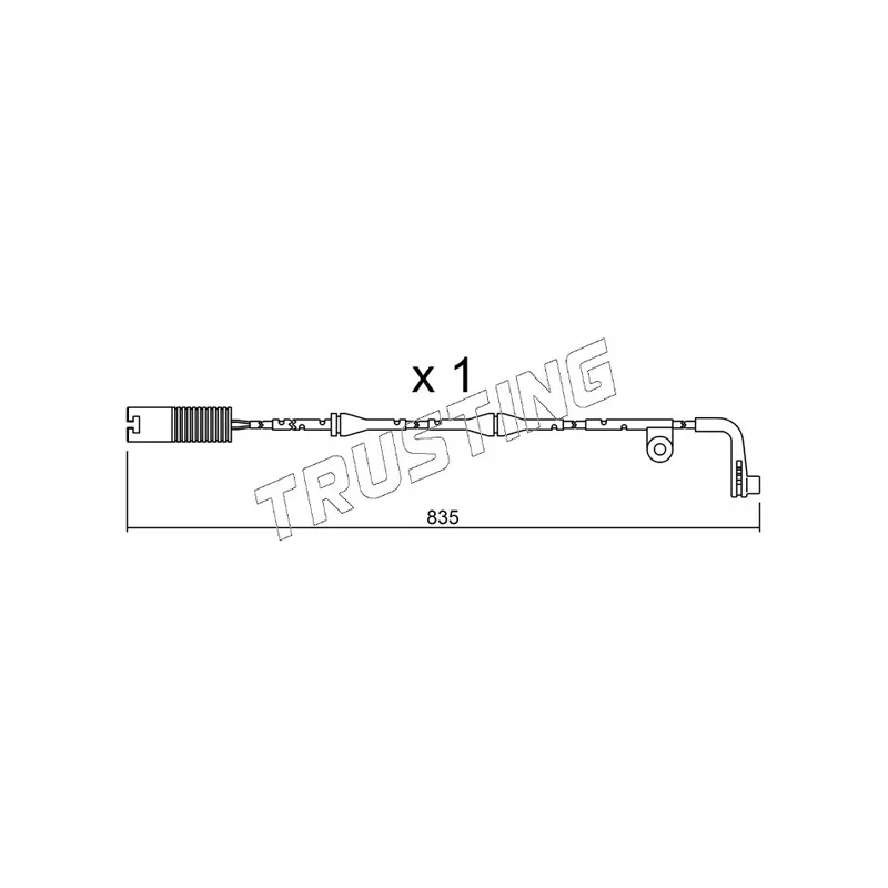 Contact d'avertissement, usure des plaquettes de frein TRUSTING SU.158