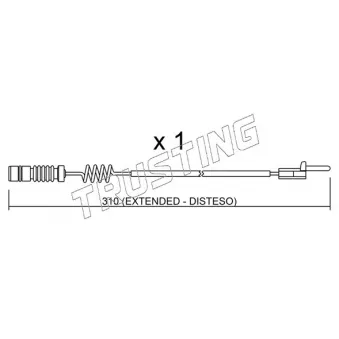 Contact d'avertissement, usure des plaquettes de frein TRUSTING SU.162