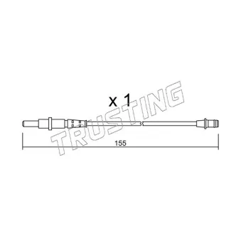 Contact d'avertissement, usure des plaquettes de frein TRUSTING SU.163