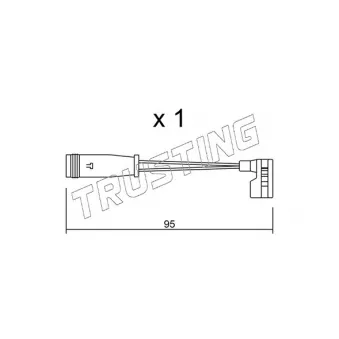 Contact d'avertissement, usure des plaquettes de frein TRUSTING SU.164