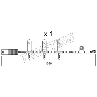 Contact d'avertissement, usure des plaquettes de frein TRUSTING SU.189