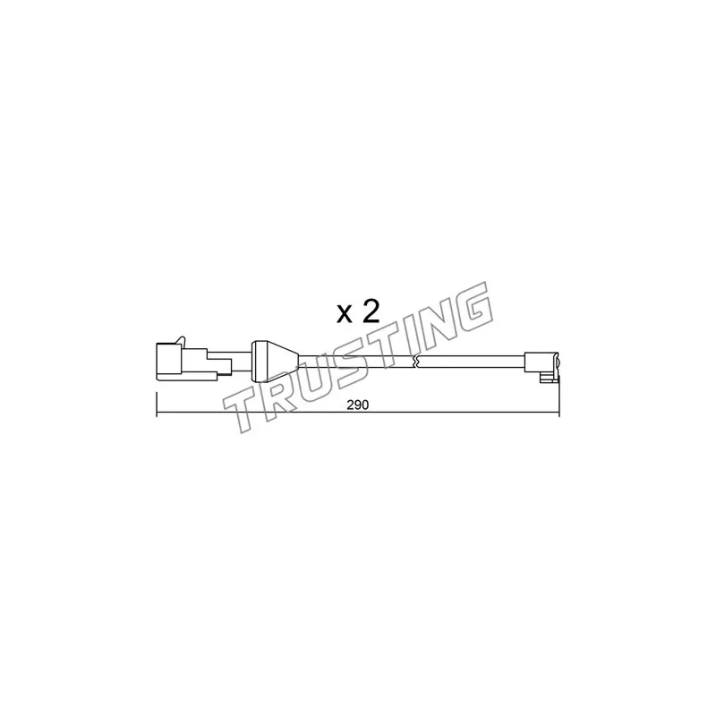 Contact d'avertissement, usure des plaquettes de frein TRUSTING SU.204K