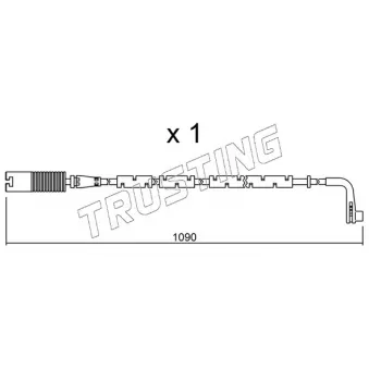 Contact d'avertissement, usure des plaquettes de frein TRUSTING SU.206
