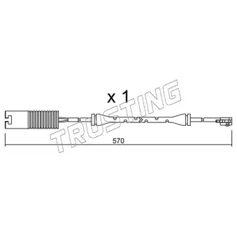 Contact d'avertissement, usure des plaquettes de frein TRUSTING SU.208