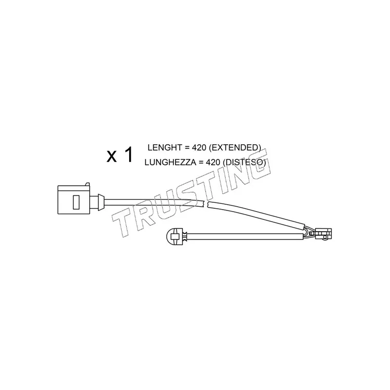 Contact d'avertissement, usure des plaquettes de frein TRUSTING SU.217