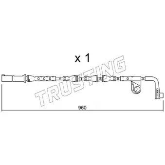 Contact d'avertissement, usure des plaquettes de frein TRUSTING SU.220