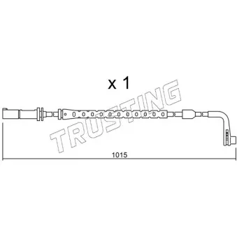 Contact d'avertissement, usure des plaquettes de frein TRUSTING SU.221