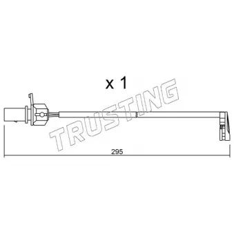Contact d'avertissement, usure des plaquettes de frein TRUSTING SU.224