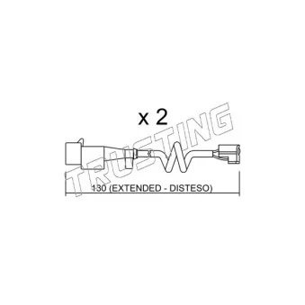 Contact d'avertissement, usure des plaquettes de frein TRUSTING SU.225K