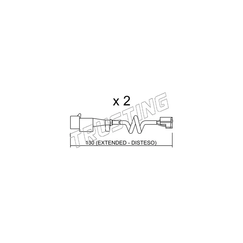 Contact d'avertissement, usure des plaquettes de frein TRUSTING SU.225K