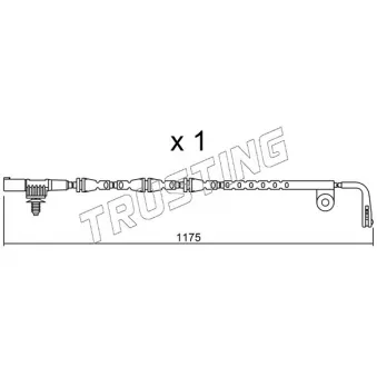 Contact d'avertissement, usure des plaquettes de frein TRUSTING SU.228