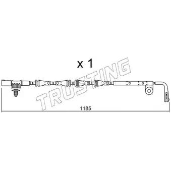 Contact d'avertissement, usure des plaquettes de frein TRUSTING SU.229
