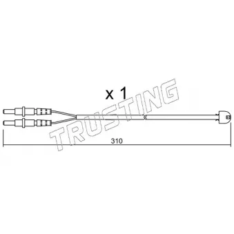 Contact d'avertissement, usure des plaquettes de frein TRUSTING SU.242