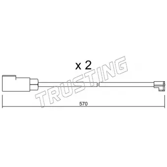 Contact d'avertissement, usure des plaquettes de frein TRUSTING SU.244K