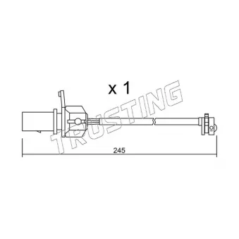 Contact d'avertissement, usure des plaquettes de frein TRUSTING SU.247