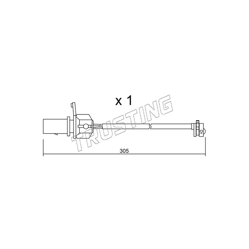 Contact d'avertissement, usure des plaquettes de frein TRUSTING SU.248