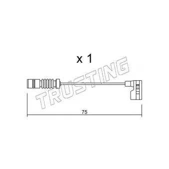 Contact d'avertissement, usure des plaquettes de frein TRUSTING SU.251