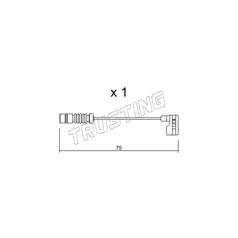 Contact d'avertissement, usure des plaquettes de frein TRUSTING SU.251