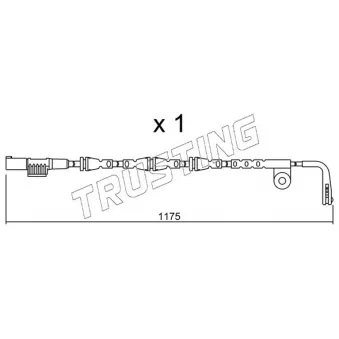 Contact d'avertissement, usure des plaquettes de frein TRUSTING SU.253