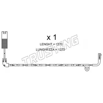 Contact d'avertissement, usure des plaquettes de frein TRUSTING SU.254