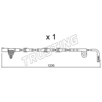 Contact d'avertissement, usure des plaquettes de frein TRUSTING SU.255