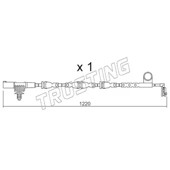 Contact d'avertissement, usure des plaquettes de frein TRUSTING SU.256