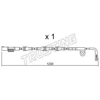 Contact d'avertissement, usure des plaquettes de frein TRUSTING SU.257