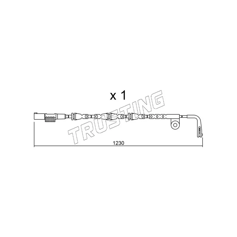 Contact d'avertissement, usure des plaquettes de frein TRUSTING SU.257