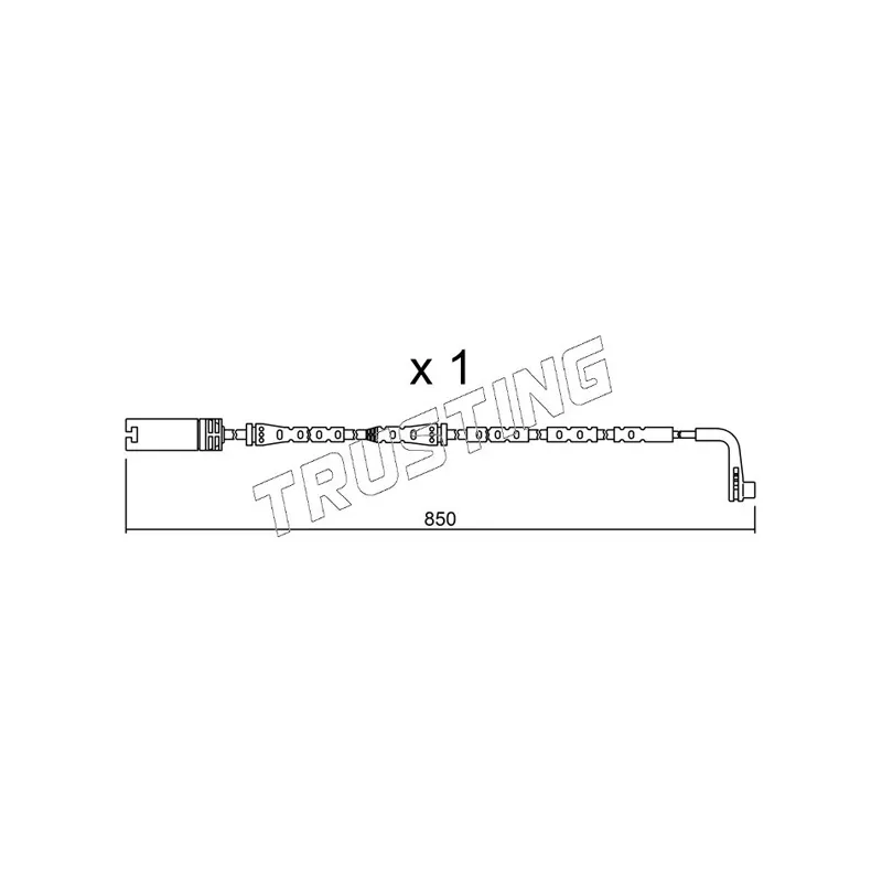 Contact d'avertissement, usure des plaquettes de frein TRUSTING SU.259