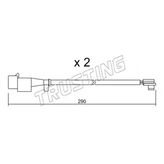 Contact d'avertissement, usure des plaquettes de frein TRUSTING SU.260K