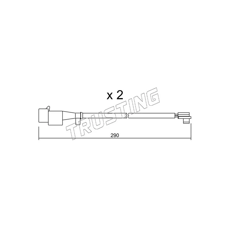 Contact d'avertissement, usure des plaquettes de frein TRUSTING SU.260K
