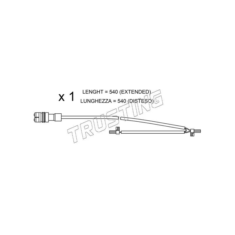 Contact d'avertissement, usure des plaquettes de frein TRUSTING SU.262