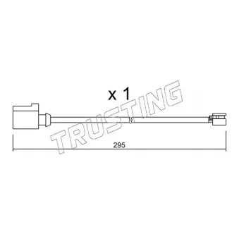 Contact d'avertissement, usure des plaquettes de frein TRUSTING SU.273