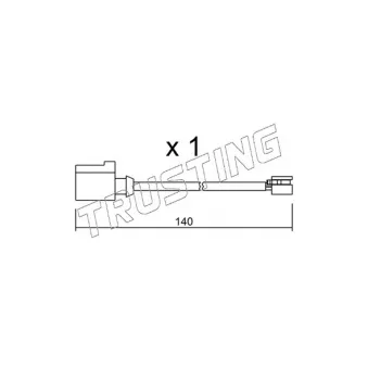 Contact d'avertissement, usure des plaquettes de frein TRUSTING SU.274