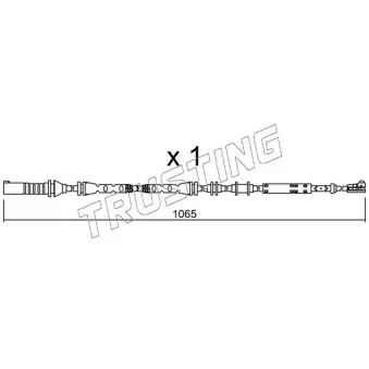 Contact d'avertissement, usure des plaquettes de frein TRUSTING SU.276