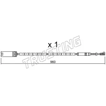 Contact d'avertissement, usure des plaquettes de frein TRUSTING SU.281