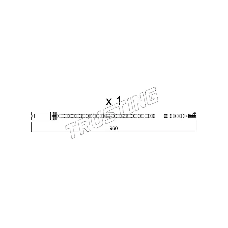 Contact d'avertissement, usure des plaquettes de frein TRUSTING SU.281