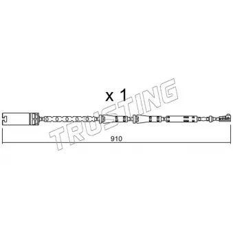 Contact d'avertissement, usure des plaquettes de frein TRUSTING SU.282