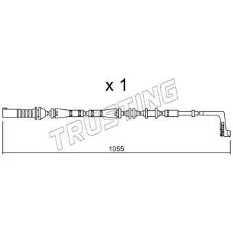 Contact d'avertissement, usure des plaquettes de frein TRUSTING SU.283