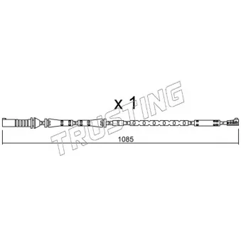 Contact d'avertissement, usure des plaquettes de frein TRUSTING SU.284