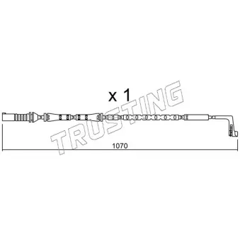 Contact d'avertissement, usure des plaquettes de frein TRUSTING SU.285