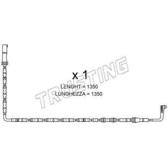 Contact d'avertissement, usure des plaquettes de frein TRUSTING SU.286