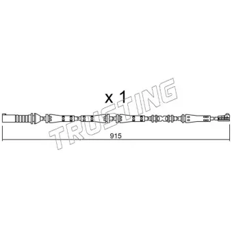 Contact d'avertissement, usure des plaquettes de frein TRUSTING SU.287