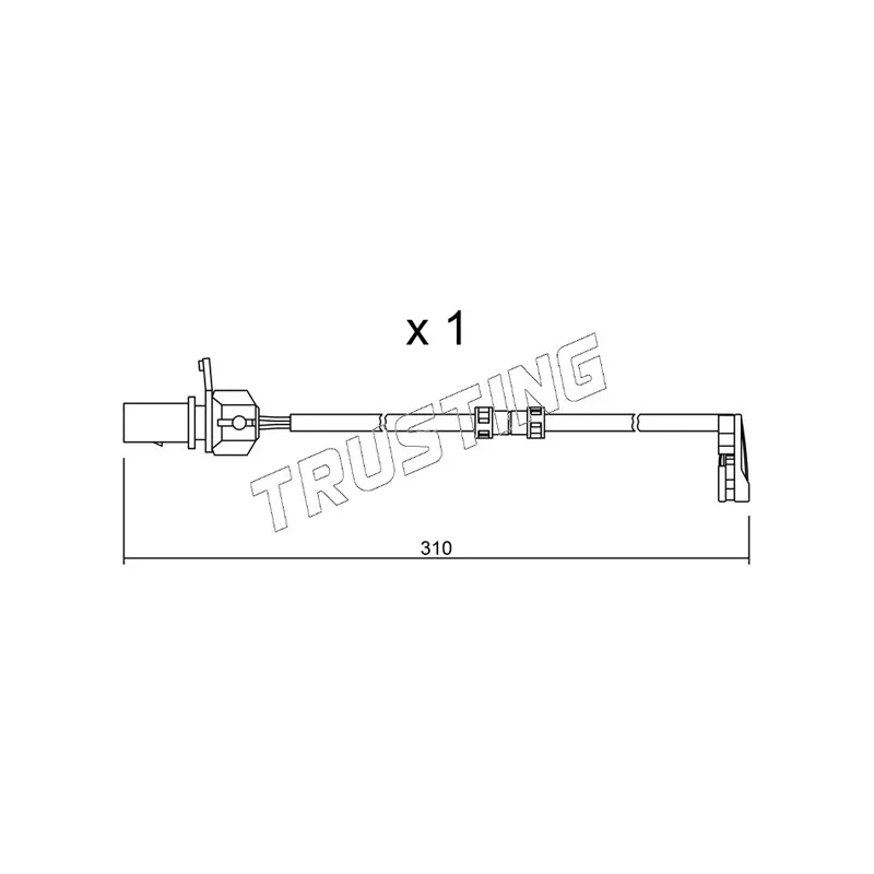 Contact d'avertissement, usure des plaquettes de frein TRUSTING SU.290