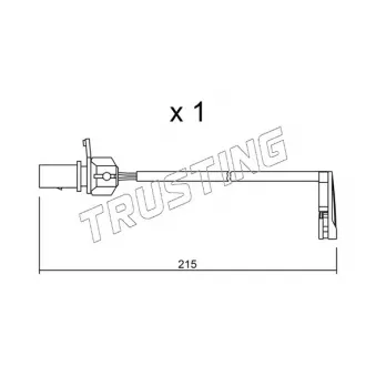 Contact d'avertissement, usure des plaquettes de frein TRUSTING SU.291