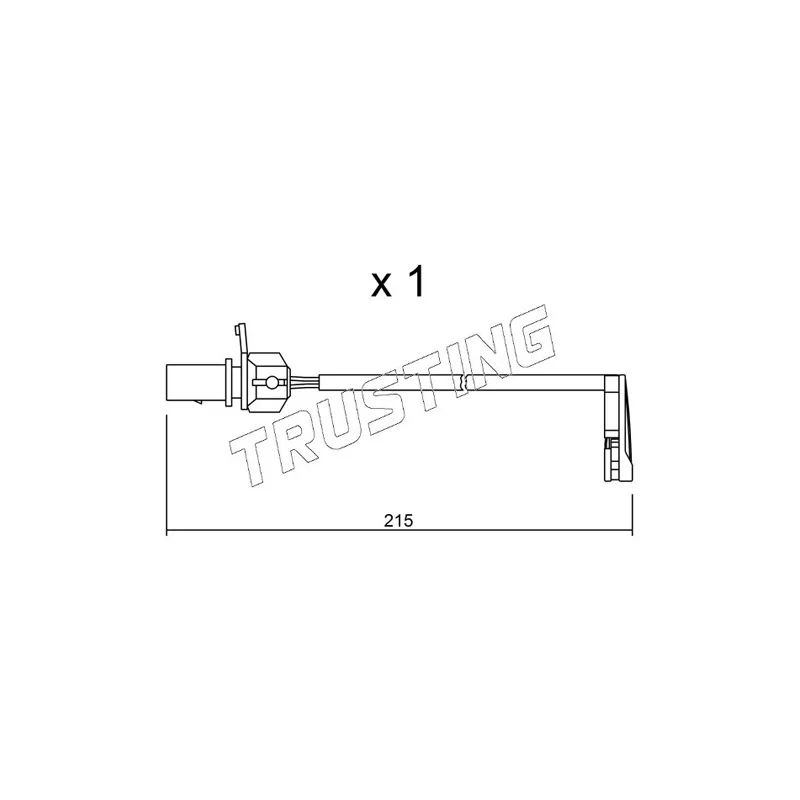 Contact d'avertissement, usure des plaquettes de frein TRUSTING SU.291