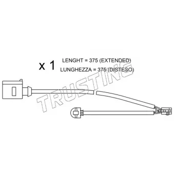 Contact d'avertissement, usure des plaquettes de frein TRUSTING SU.294