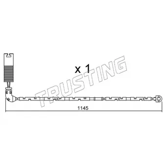 Contact d'avertissement, usure des plaquettes de frein TRUSTING SU.296