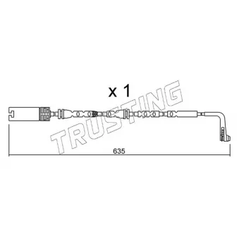 Contact d'avertissement, usure des plaquettes de frein TRUSTING SU.297
