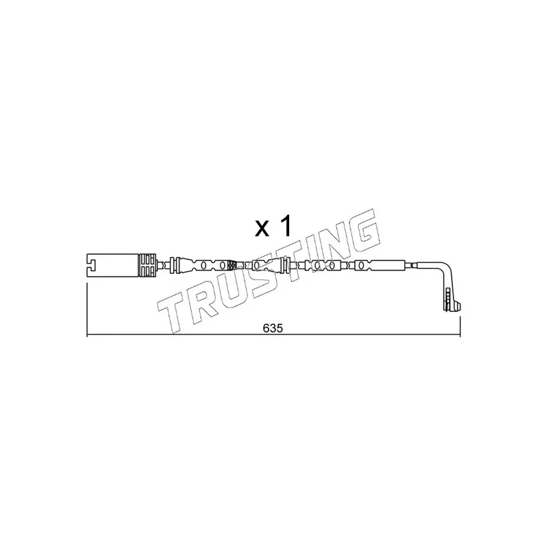 Contact d'avertissement, usure des plaquettes de frein TRUSTING SU.297